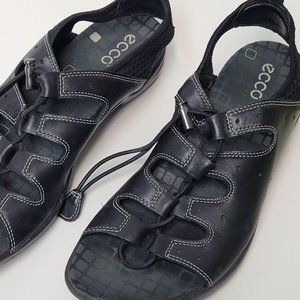 Ecco  Women's Jab Toggle Sport Sling-back Sandal Size EU 41 Black Leather